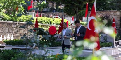 Başkan Vekili Şahin Biba’dan şehitlik, esnaf ve itfaiye ziyareti