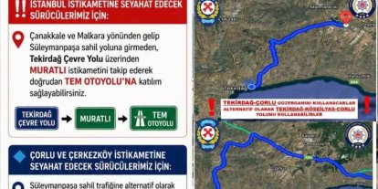 Tekirdağ Emniyet Müdürlüğü’nden bayram dönüşü trafik uyarısı