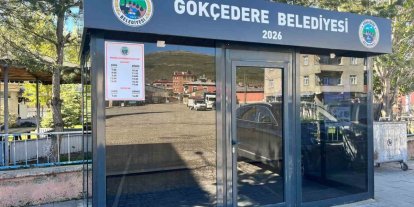 Gökçedere’ye modern minibüs durağı yapıldı