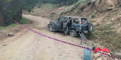 Kontrolden çıkan cip uçurumdan yuvarlandı: 1 ölü 2 ağır yaralı