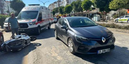 Yaya geçidinde duran motosiklete arkadan çarptı: 1 yaralı
