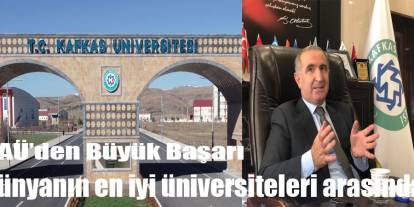 KAÜ Dünyanın En İyileri Arasında