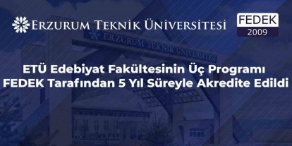 ETÜ Edebiyat Fakültesinin üç programı FEDEK tarafından 5 yıl süreyle akredite edildi