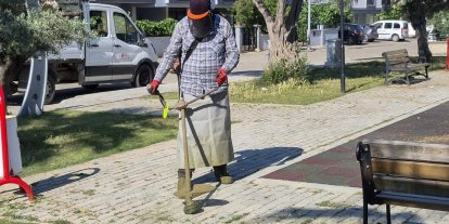 Efeler’de yeşil alanlarda yaz temizliği