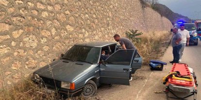 Otomobil şarampole uçtu: 1 yaralı