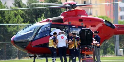 Malatya’da ambulans helikopter 75 yaşındaki hasta için havalandı