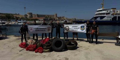 Bozcaada Limanı’nda deniz dibi temizliği  gerçekleştirildi