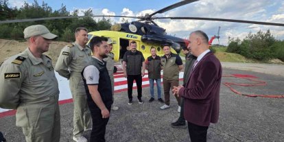 Yangın söndürme helikopteri Karabük’te göreve başladı
