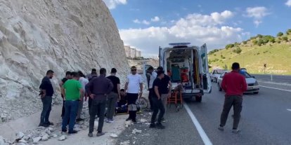 Devrilen motosikletin sürücüsü yaralandı