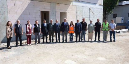 Uzunmustafa İlkokulu ek binasında incelemeler yapıldı