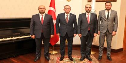 Kars Valisi Ziya Polat, Erzurum Bölge Müdürlerini Makamında Kabul Etti