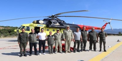 Yatağan’da konuşlu yangın söndürme helikopteri hizmete başladı