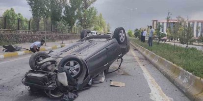 Patnos’ta trafik kazası: Araç takla attı, sürücü yaralandı