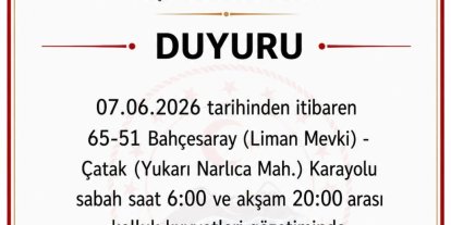 Bahçesaray yolu kontrollü olarak ulaşıma açıldı
