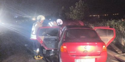 Kırıkhan’da otomobil  yangını