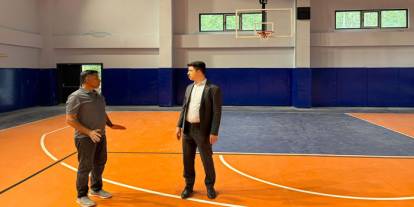 Digor'da Yapımı Süren Spor Kompleksinde İnceleme