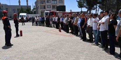 Derik’te yangın söndürme ve tahliye tatbikatı gerçekleştirildi