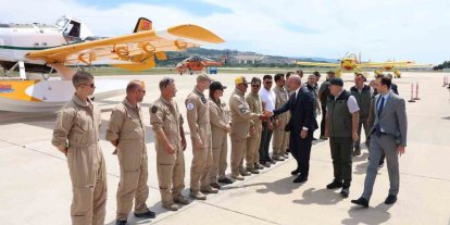 Vali Toraman’dan yangın söndürme uçakları ve helikopterleri pilotlarına ziyaret