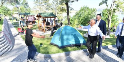 Başkan Büyükkılıç’tan Sarımsaklı Barajı Mesire Alanı’nda inceleme