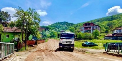 Sinop kırsalında yol çalışması