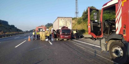 Kuzey Marmara Otoyolu’nda feci kaza: 1’i bebek 3 kişi hayatını kaybetti