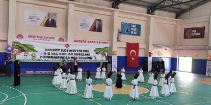 Hasköy’de 4-6 yaş Kur’an Kursu öğrencileri mezuniyet heyecanı yaşadı