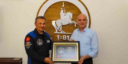 Başkan Özlü, Türkiye’nin ilk astronotunu ağırladı