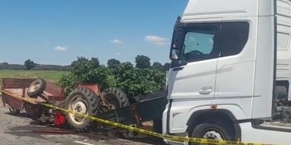 Kırklareli’nde tırın çarptığı traktörün sürücüsü hayatını kaybetti