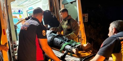 Antakya’da dereye uçan motosikletin sürücüsü yaralandı