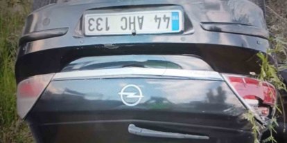 Takla atan otomobilin sürücüsü yaralandı