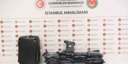 İstanbul Havalimanı’nda uyuşturucu operasyonu: 22,5 kilogram esrar ele geçirildi