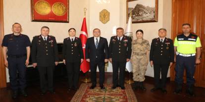 Kars İl Jandarma Komutanlığı'ndan Kars Valisi Ziya Polat'a ziyaret