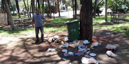 Bu park bir gecede bu hale geldi