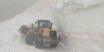 Artvin’de haziran ayında kar mesaisi