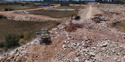 Aksu’da yeni imar yolu çalışmaları devam ediyor