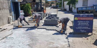 Germencik’te yol ve çevre düzenleme çalışmaları sürüyor