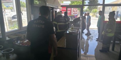 Hassa’da dönercide korkutan yangın