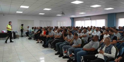 Melikgazi’den saha çalışanlarına trafik eğitimi