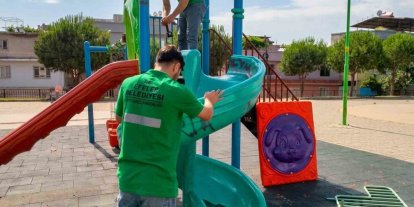 Efeler Belediyesi’nden parklarda onarım çalışması