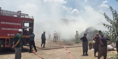 Hassa’da samanlık yangını