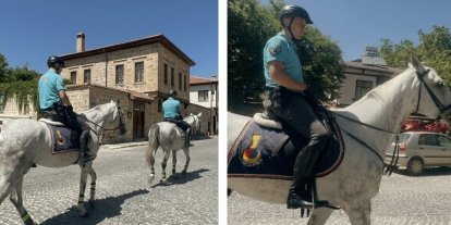 Tarihi Harput’ta atlı jandarma mesaisi