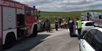 Çorum’da iki otomobil çarpıştı: 1 yaralı