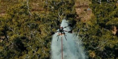 Yangında ilk kez kullanılan yenilikçi dron sistemi başarıyla test edildi