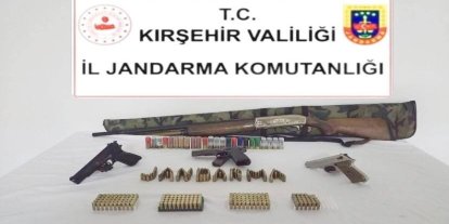 Kırşehir’de ruhsatsız silah operasyonu: 4 silah ele geçirildi