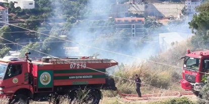 Alanya’da zirai alanda çıkan yangında 1 dönüm zarar gördü