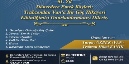 Trabzon’dan Van’a uzanan göçün 61. yıl yönümü