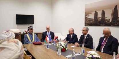 TBMM Başkanı Kurtulmuş, Umman Şura Meclisi Başkanı Al Maawali ile görüştü