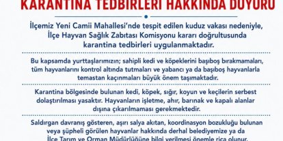 Edremit’te kuduz vakası sonrası karantina uygulaması başladı