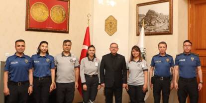 Vali Ziya Polat, Özel Güvenlik Görevlilerini Makamında Kabul Etti