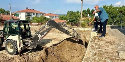 Hisarcık’ta Halk Ekmek Fabrikası için ilk kazma vuruldu